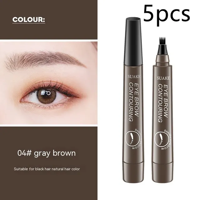 Long lasting Waterproof Makeup Eyebrow Pencil Dark Coffee 5Pcs - Shop at LoveMi