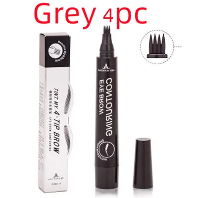 Long lasting Waterproof Makeup Eyebrow Pencil Gray 4Pcs - Shop at LoveMi