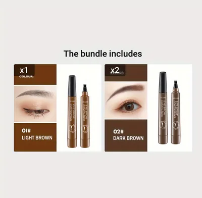 Long lasting Waterproof Makeup Eyebrow Pencil Light Brown And Dark Brown - Shop at LoveMi