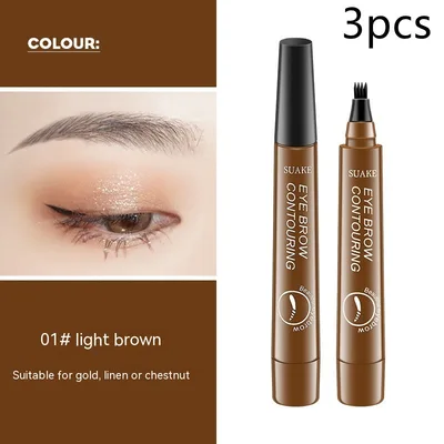 Long lasting Waterproof Makeup Eyebrow Pencil Light Coffee 3Pcs - Shop at LoveMi