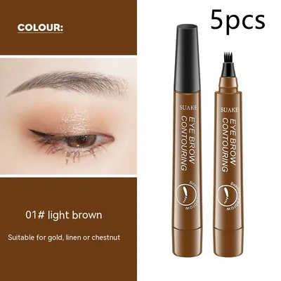 Long lasting Waterproof Makeup Eyebrow Pencil Light Coffee 5Pcs - Shop at LoveMi