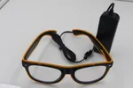 NEW Fashion 7 Colors Flashing EL Wire Led Glasses Luminous Party Decorative Lighting Classic Gift Bright Light Festival Gift - Yellow