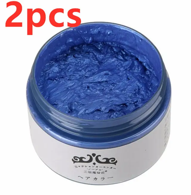 Hair Color Wax Blue 2Pcs - Shop at LoveMi