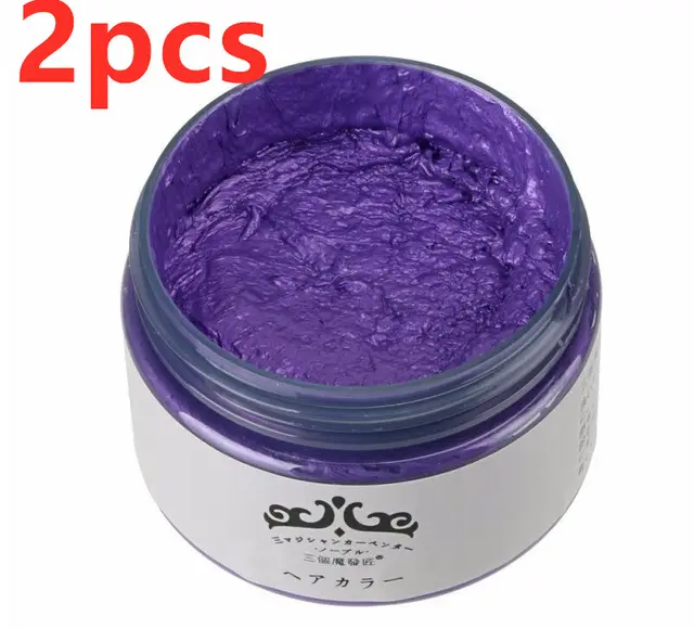 Hair Color Wax Purple 2Pcs - Shop at LoveMi