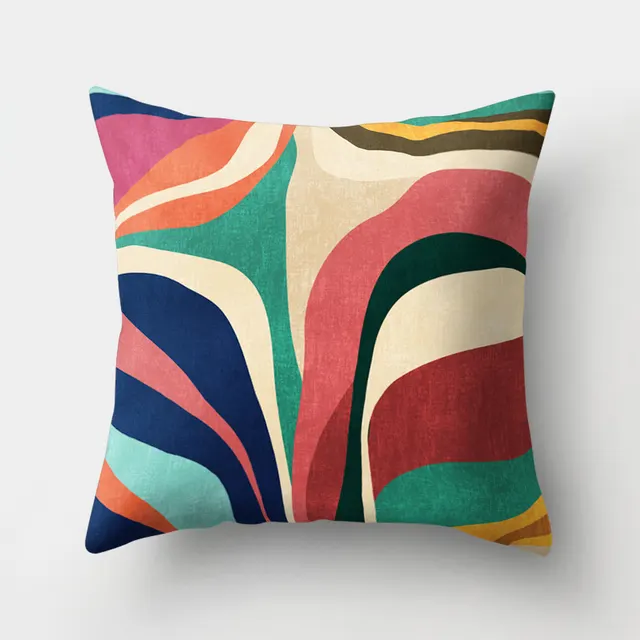 Car Waist Pillow Sofa Pillowcase Cartoon Sunrise Pattern Car Cushion Rose Red - Shop at LoveMi