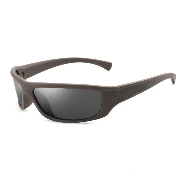 Fashion Trend Outdoor Sports Polarized Riding Goggles Brown Grey - Shop at LoveMi