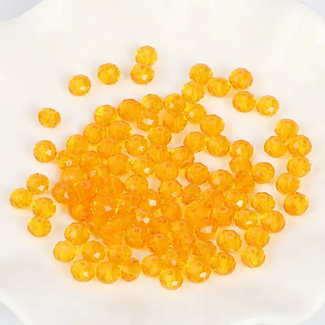 4mm crystal wheel beads Yellow - Shop at LoveMi