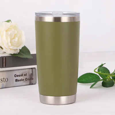 20oz double layer stainless steel vacuum car mug Army Green - Shop at LoveMi