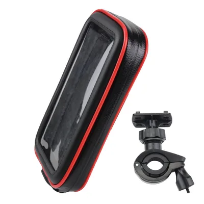 Rainproof TPU Touch Screen Cell Bike Phone Bag Holder Cycling Handlebar Bags Frame Pouch Case Single Button L - Shop at LoveMi