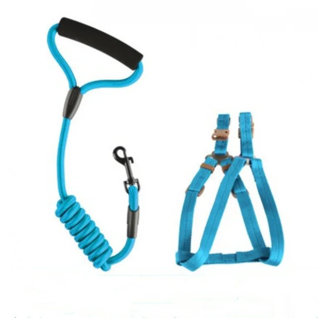 Dog chain dog strap leash chest strap dog chain tied dog leash Blue - Shop at LoveMi