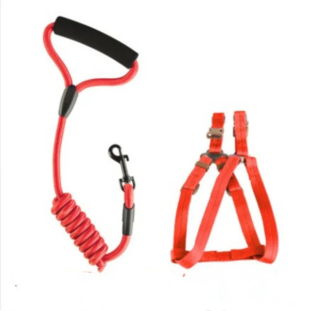 Dog chain dog strap leash chest strap dog chain tied dog leash Red - Shop at LoveMi