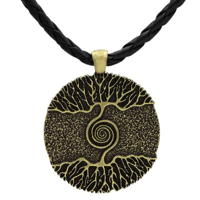 World tree double sided pendant Skin Gold - Shop at LoveMi