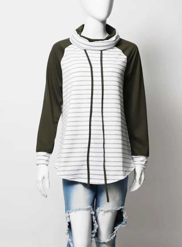Fall/winter high collar sweater women Green - Shop at LoveMi