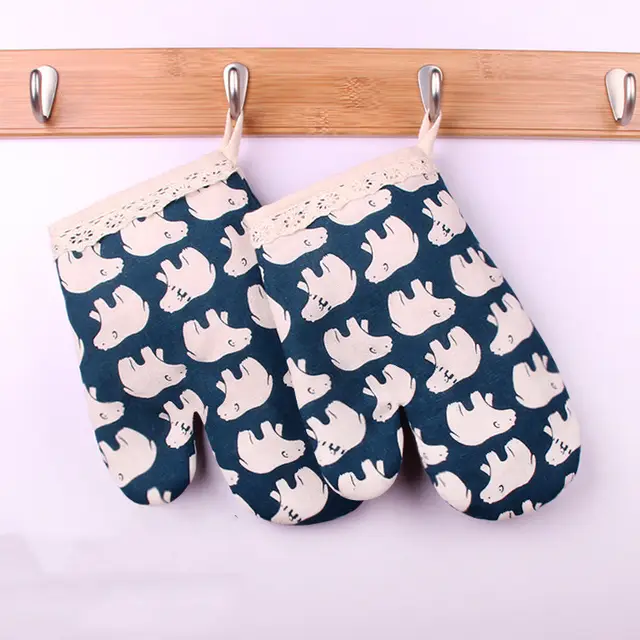 Thickened microwave oven gloves Lace Bear - Shop at LoveMi