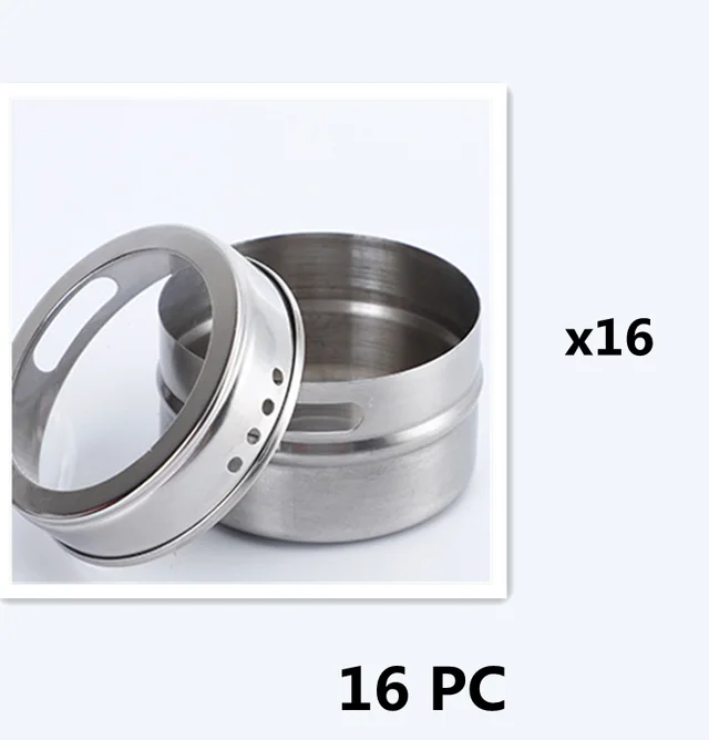 Visible stainless steel spice jar 16Pc - Shop at LoveMi