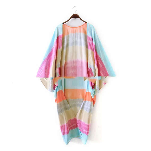 Tie dye striped thin long sleeve blouse Color - Shop at LoveMi