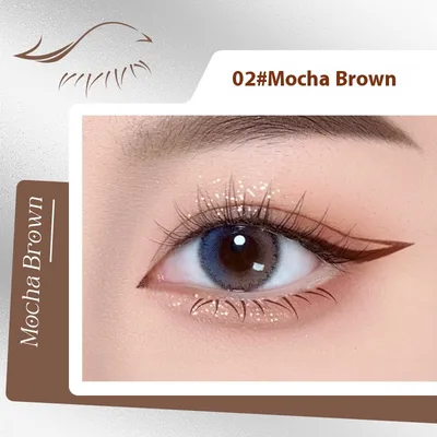 Double headed Lower Eyelash Stamp Pen Waterproof Natural Long Lasting Eyeliner Beauty Products 02 Caramel Mocha - Shop at LoveMi