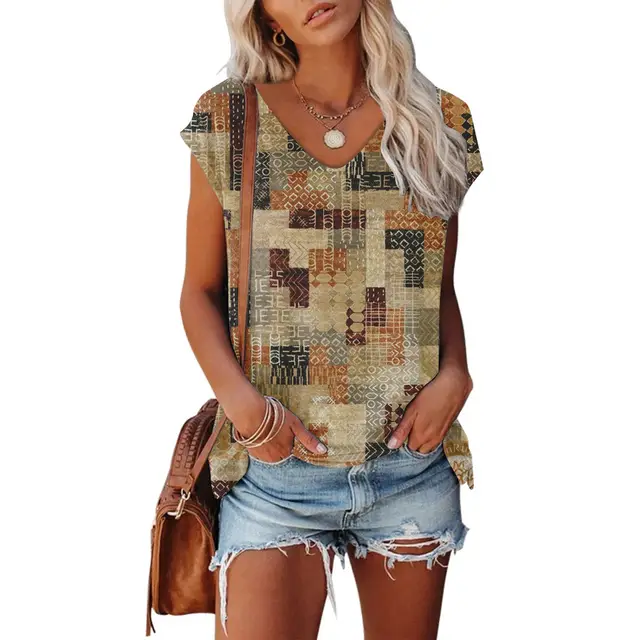 Women's 3D Digital Printing Sleeveless Multi color Top Ywxdt23 - Shop at LoveMi