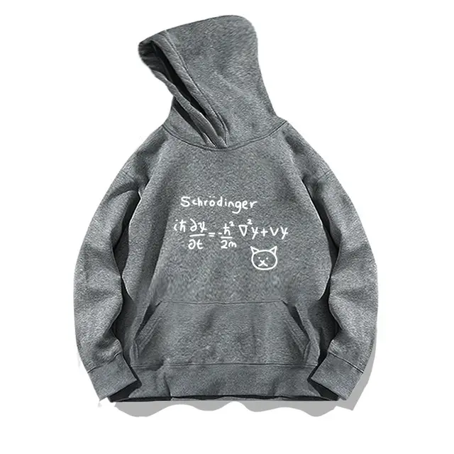 Schrodinger's Cat Hooded Pullover In Summer Hooded Dark Gray - Shop at LoveMi