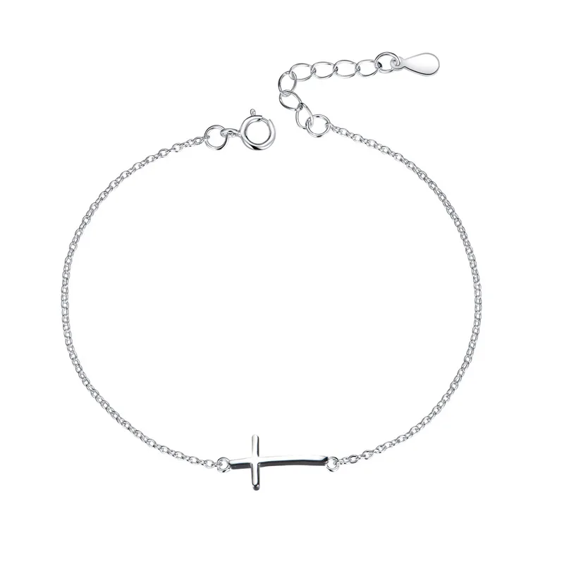 Fashion Personality Cross Bracelet For Women D060 White Gold Color - Shop at LoveMi