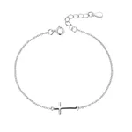 Fashion Personality Cross Bracelet For Women - D060 White Gold Color