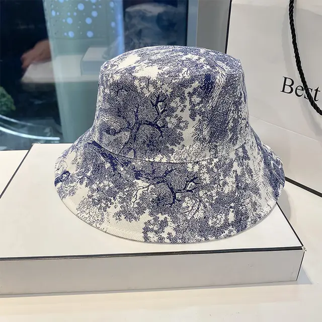 Women's Summer Minority Fashion Printed Bucket Hat Navy Blue - Shop at LoveMi
