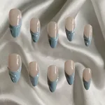Blue Handmade Wear Nail Patch - Blue