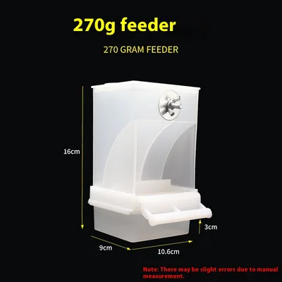 Transparent Automatic Plug in Bird Food Container 270G Feeder - Shop at LoveMi