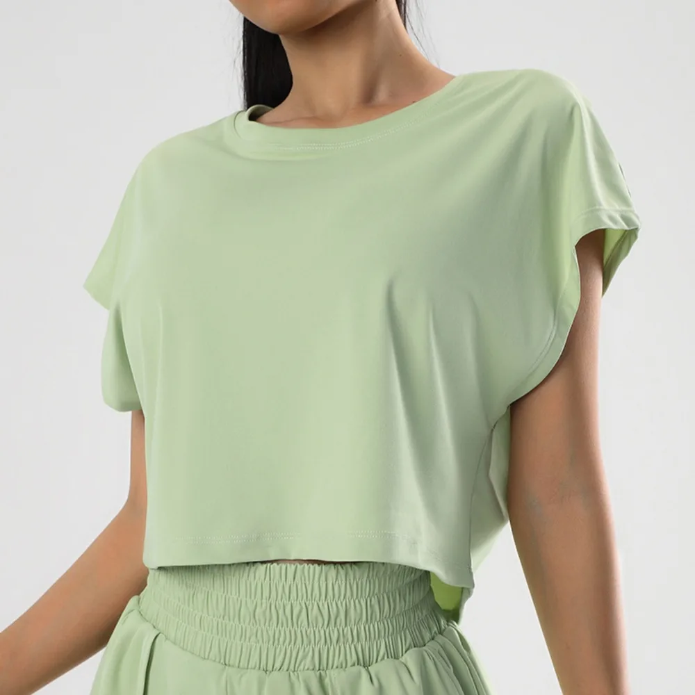 Summer Thin Minimalism Top Women's Quick-drying T-shirt - Fruit Green