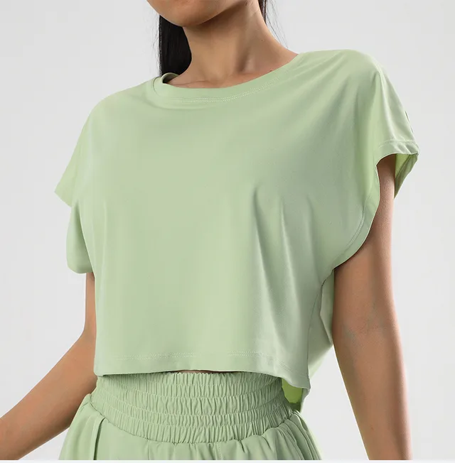 Summer Thin Minimalism Top Women's Quick drying T shirt Fruit Green - Shop at LoveMi