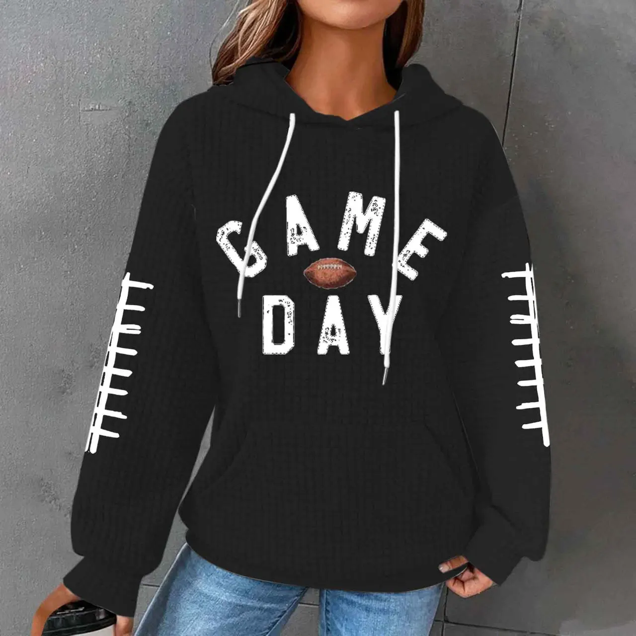 Hooded Long Sleeve Sweater All-matching Loose - G44Z674
