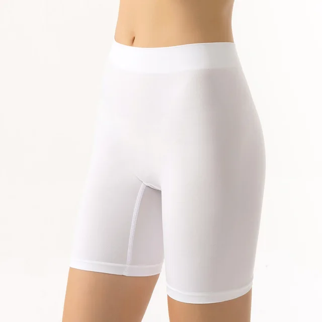 High Waist Belly Contraction Seamless Leggings Women's Plus Size Sports Safety Pants Anti exposure White - Shop at LoveMi