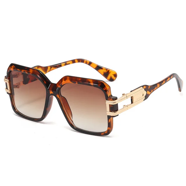 Y2K Fashion Metal Accessories Glasses Leopard Print Frame Double Tea - Shop at LoveMi