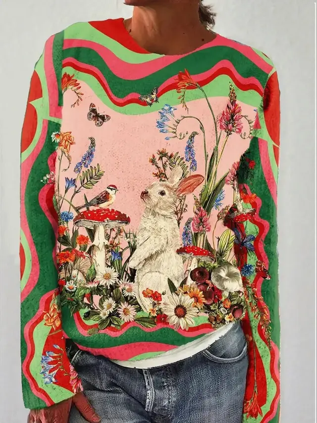 Loose Casual And Comfortable Round Neck Temperament Commute Style Sweater G67Z1170 - Shop at LoveMi