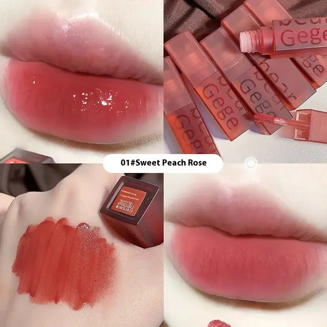 Gege Bear Lip Lacquer Matte Velvet 01 Sweet Peach Rose - Shop at LoveMi