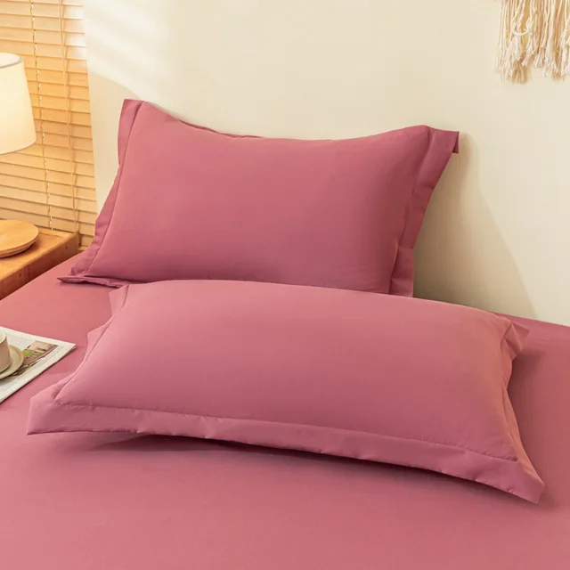 Modern Minimalist Washed Cotton Solid Color Pillowcase Pillow Insert Pairs Dark Cameo Brown - Shop at LoveMi