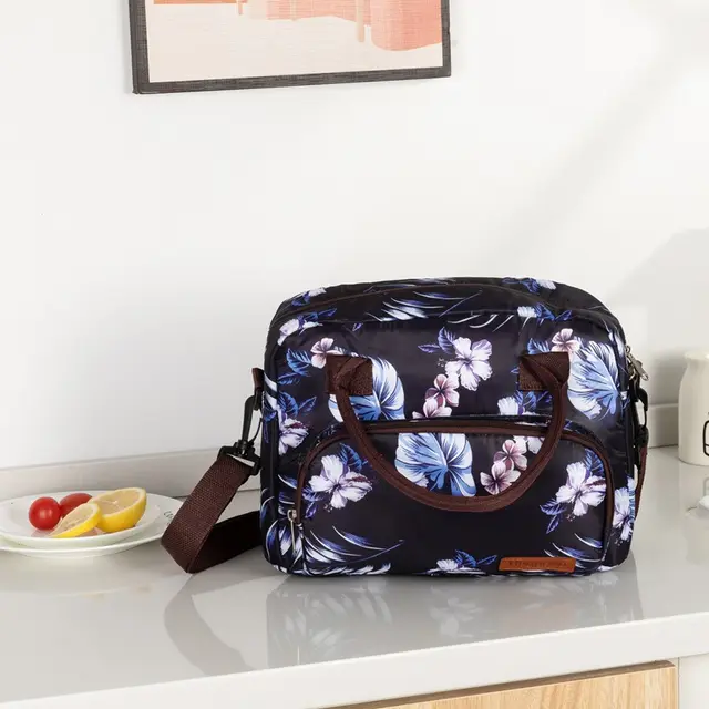Oxford Cloth Insulation Portable Lunch Bag Outdoor Purple - Shop at LoveMi