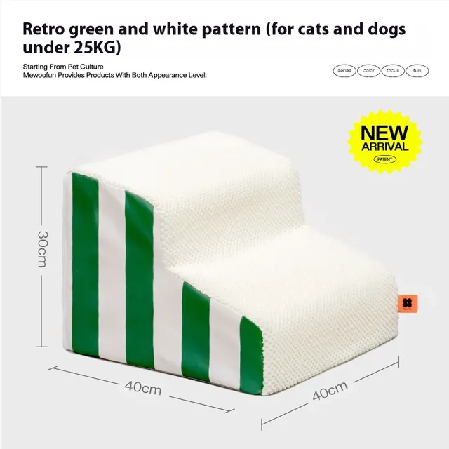 Dog Stairs Bed Slopes Beds Pet Steps Green And White Second Order - Shop at LoveMi