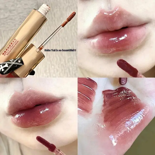 Lip Lacquer No Stain On Cup Non fading Crystal Transparent Mirror 3 Walnut - Shop at LoveMi