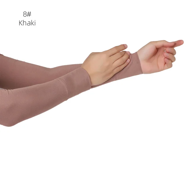 Soft Skin friendly Elastic Base Sleeve Sun Protection Oversleeve 8 Khaki - Shop at LoveMi