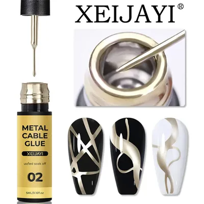 5ml Nail Metal Cable Adhesive Hoy Edge Painted Line Pulling Gel 02 Gold - Shop at LoveMi