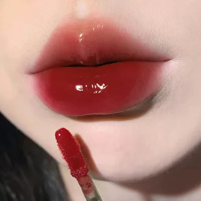 HERORANGE Light Dew Concentrated Mirror Lip Lacquer No Stain On Cup Thai Style 02 Jujube Paste Red Brown - Shop at LoveMi