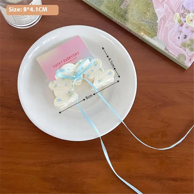 Cute Sweet Bow High Sense Hair Clip Hairpin 6 Floral Love Small Jaw Clip - Shop at LoveMi