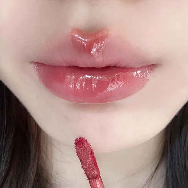 Water Mist Mirror Lip Lacquer Moisturizing Lipstick 01 White Peach Milk Tea - Shop at LoveMi