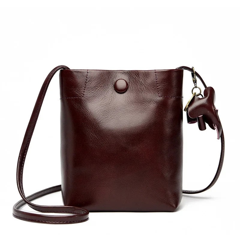 Mini New Casual All matching Genuine Leather Women Brown - Shop at LoveMi