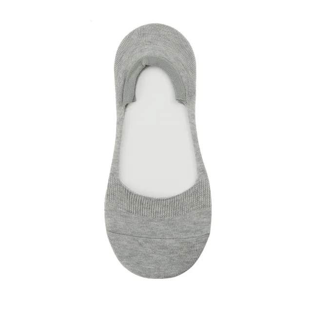 Women's Breathable Cotton Solid Color Invisible Foot Sock Light Gray - Shop at LoveMi