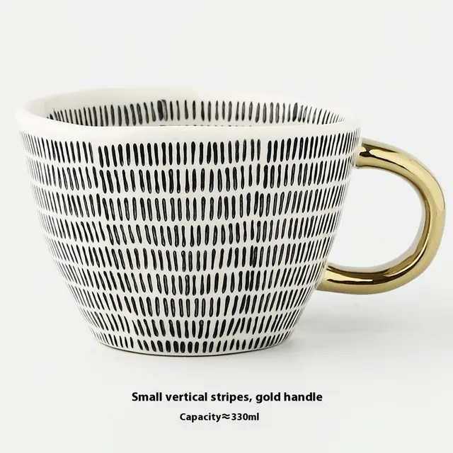 Geometric Hand Pinch Irregular Wide Mouth Ceramic Cup - Shop at LoveMi