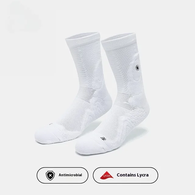 Long Wear resistant Non slip Jogging Sports Socks White - Shop at LoveMi