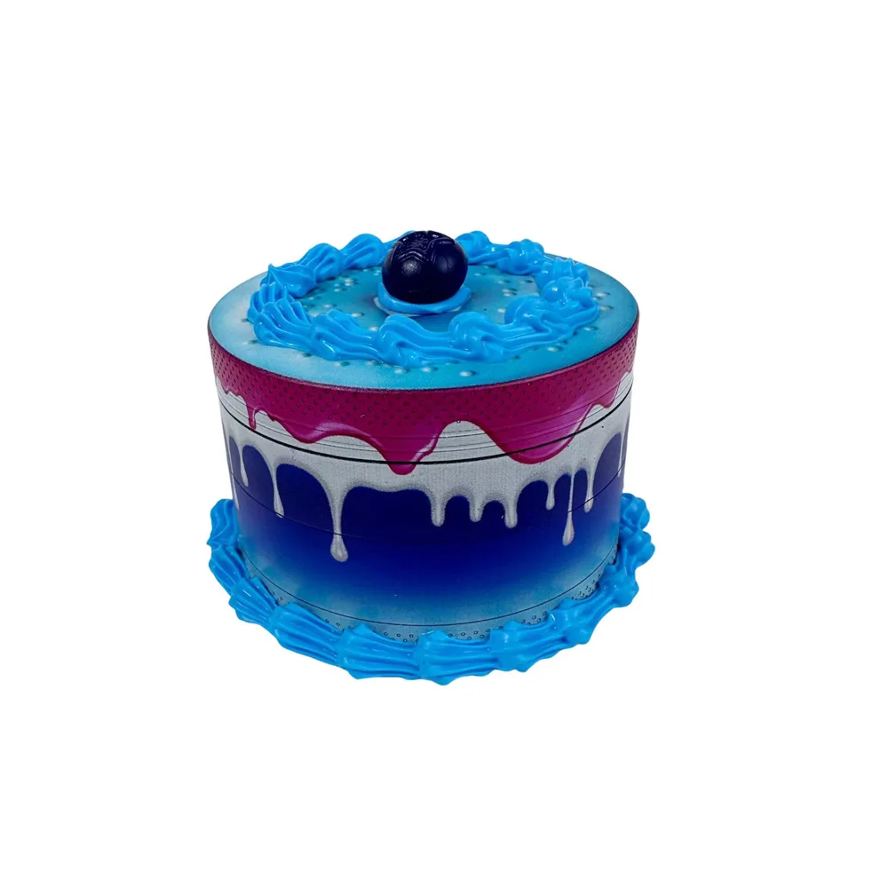 Zinc Alloy Birthday Cake Shape Smoke Eliminator Creative Household Tobacco Spice Grinder Blue - Shop at LoveMi