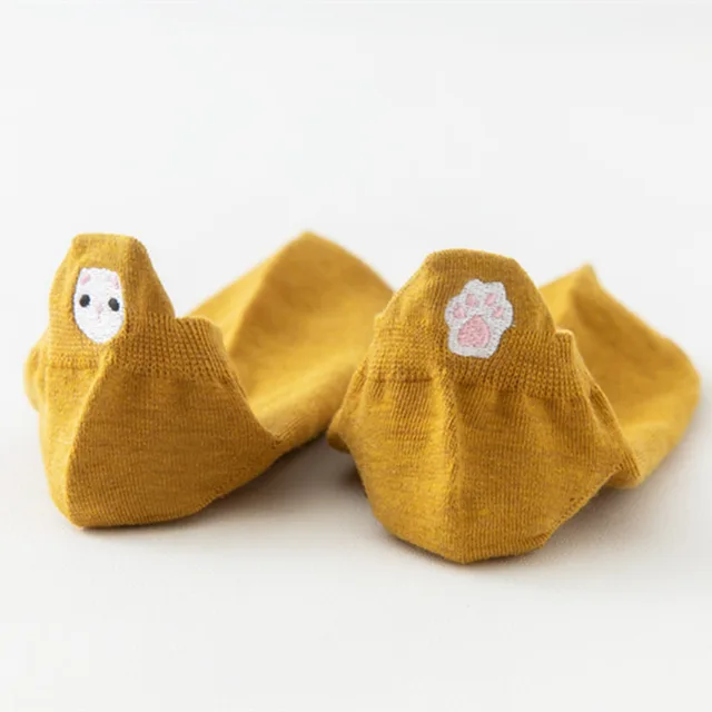 Spring And Summer Cotton Cartoon Boat Socks Turmeric - Shop at LoveMi